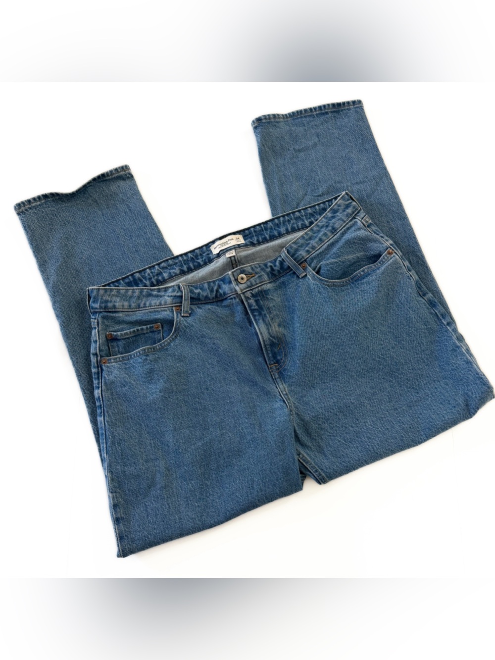 Abercrombie & Fitch Jeans Womens 34 Curve Love Mid Rise 90s Straight